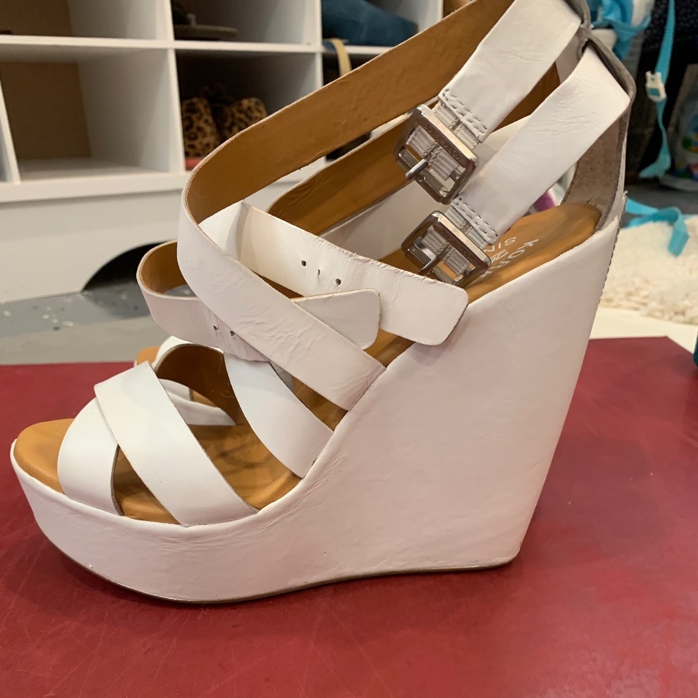 Korkease wedges white size 8